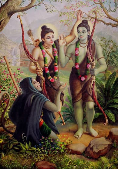 Hanuman meeting Ram Lakshman