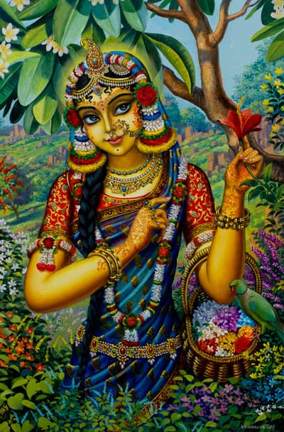 Radha at Govardhan hill