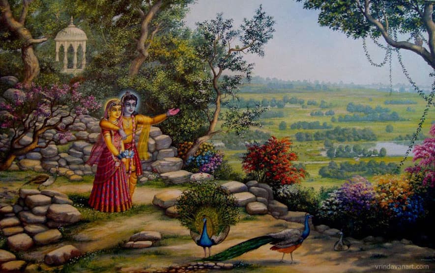 Radha Krishna on Govardhan hill