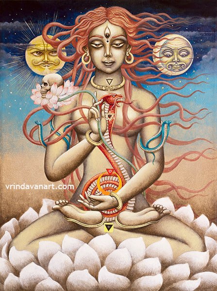 Yogini on lotus