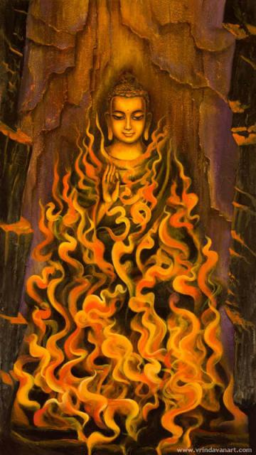 Buddha. Fire of meditation