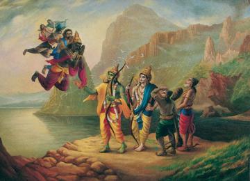 First meeting of Rama and Vibhishan