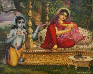 Radha Krishna. Man lila in Vrindavan
