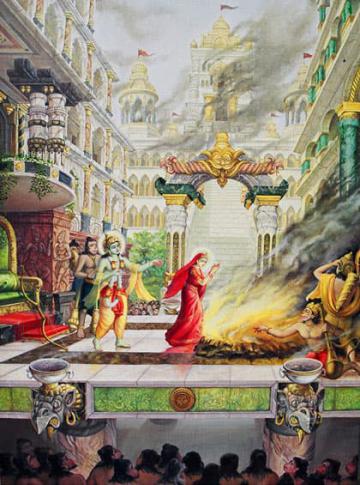 Sita enters the fire